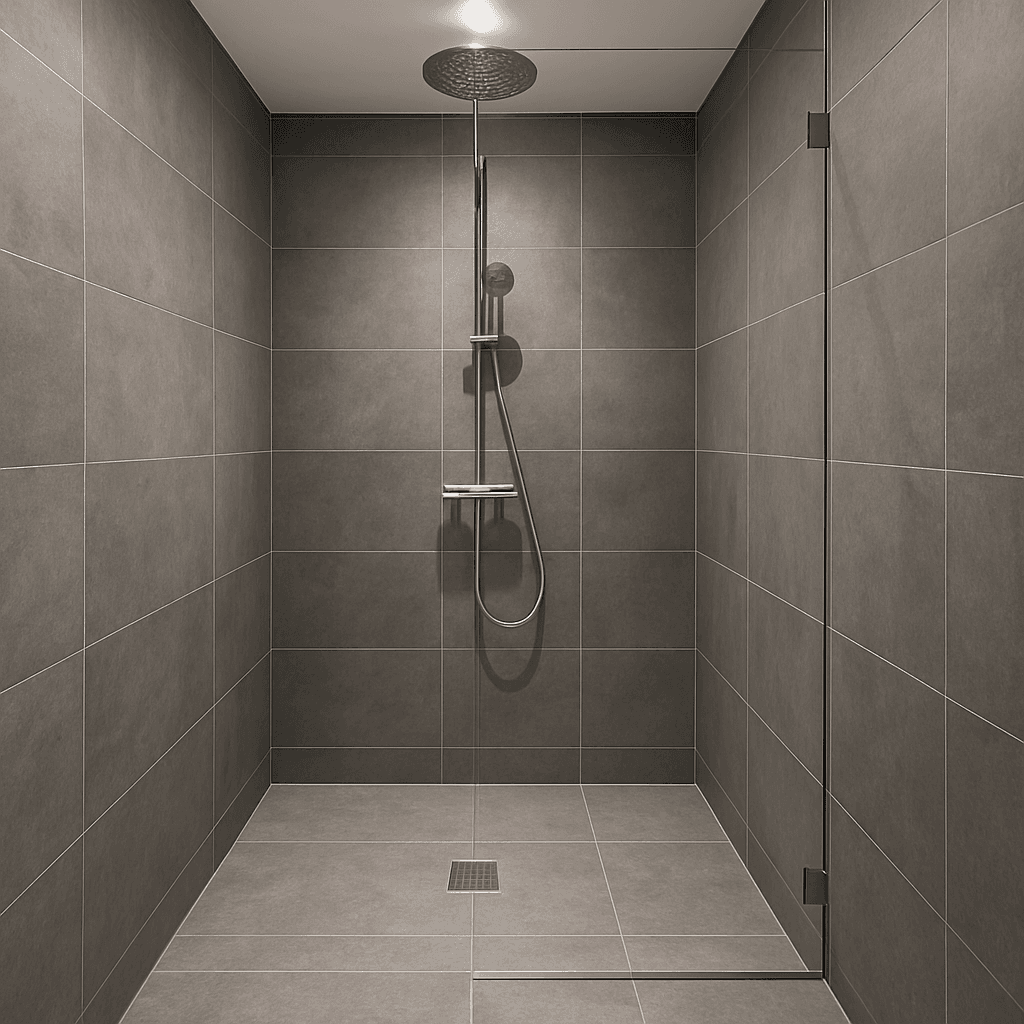 Douche a l'italienne contemporaine